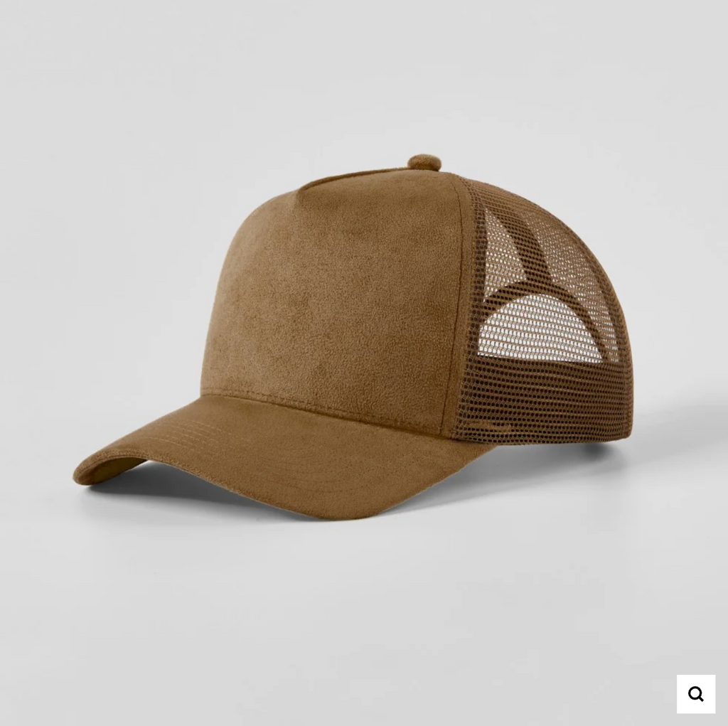 Blank 5 Panel Suede Trucker Hats Wholesale - 6710